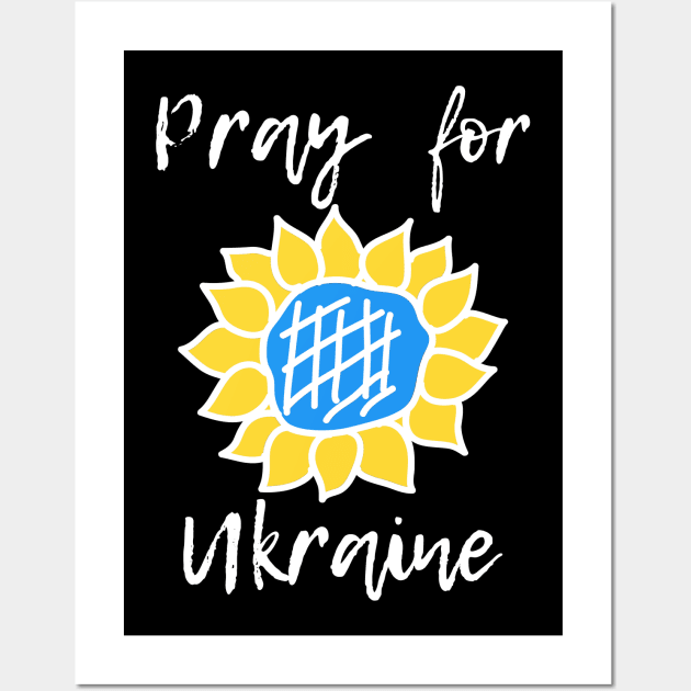 Pray for Ukraine sunflower Wall Art by timlewis